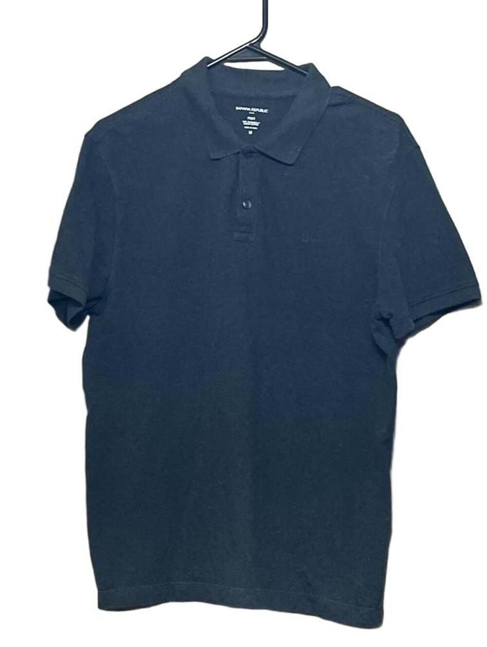 Banana Republic Pique Polo Size M Dark Gray Organic Cotton